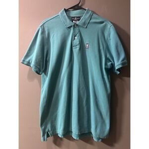 Psycho Bunny Men's Turquoise Polo Shirt SZ 7 Pima Cotton Preppy Skater